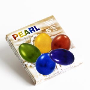 Perlamutriniai kiaušinių dažai PEARL 5 spalvos